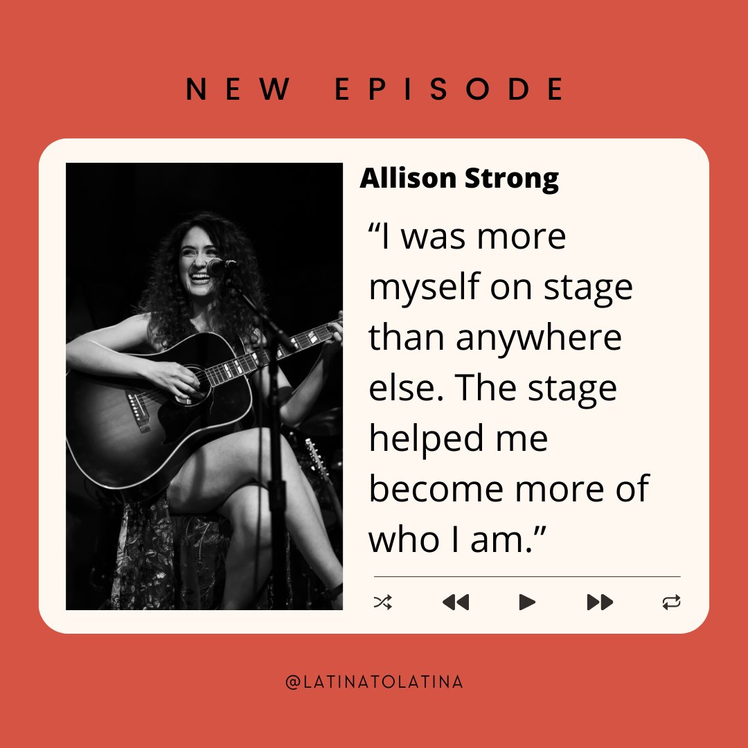 Latina to Latina (@latinatolatina) on Twitter photo 🔆 NEW EPISODE FT. @<a href="/AllisonStrong/">Allison Strong</a>
The actress and singer-songwriter shares the magic of growing up in a matriarchal home and the action she took early in the pandemic that allowed her to survive and thrive as an artist.
🎙️Listen here: pod.link/latinatolatina 🔆 NEW EPISODE FT. @<a href="/AllisonStrong/">Allison Strong</a>
The actress and singer-songwriter shares the magic of growing up in a matriarchal home and the action she took early in the pandemic that allowed her to survive and thrive as an artist.
🎙️Listen here: pod.link/latinatolatina