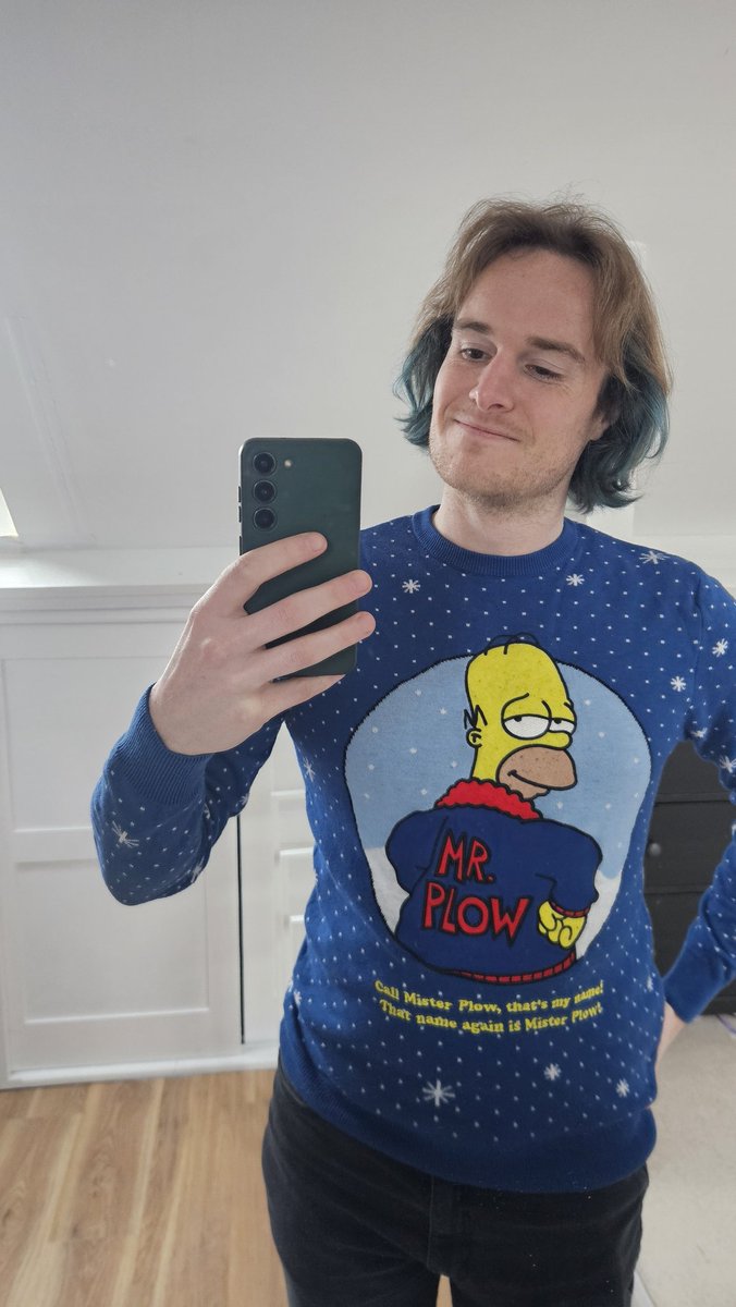 Call Mr. Plow
That's my name.
That name again is Mr. Plow.

#ChristmasJumperAdventCalendar Day 18 #TheSimpsons #MrPlow