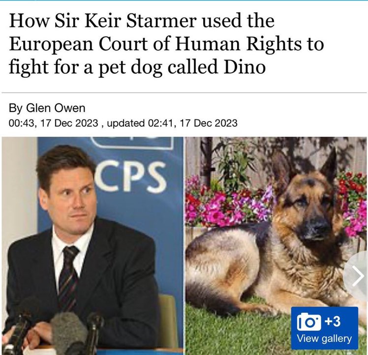 It's not saying they're running out of ideas but the current attack line against Keir Starmer is that he once stopped a dog from being put down