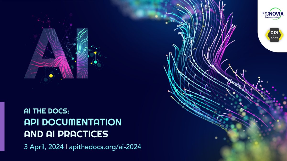 APItheDocs's tweet image. 🤖 How has Generative AI introduced fresh perspectives and dimensions to API documentation?
We invite you to #AItheDocs, where you will witness live demonstrations showcasing the latest #AI technologies that are reshaping #APIdocs practices:
apithedocs.org/ai-2024
CFP is open!