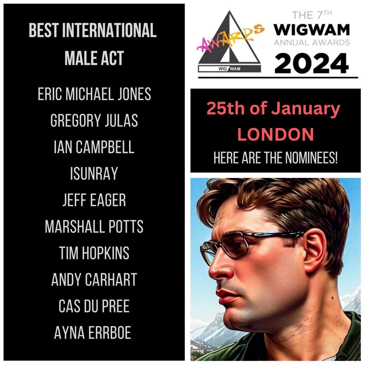I’m so excited and blown away to be nominated for BEST INTERNATIONAL MALE ACT by Radio Wigwam 2024.

Congratulations to all the other  nominees!

#futurepop #newzealand #London #radiowigwam #radiowigwamawards
#electro #electronicmusic  #synthpop #isunray