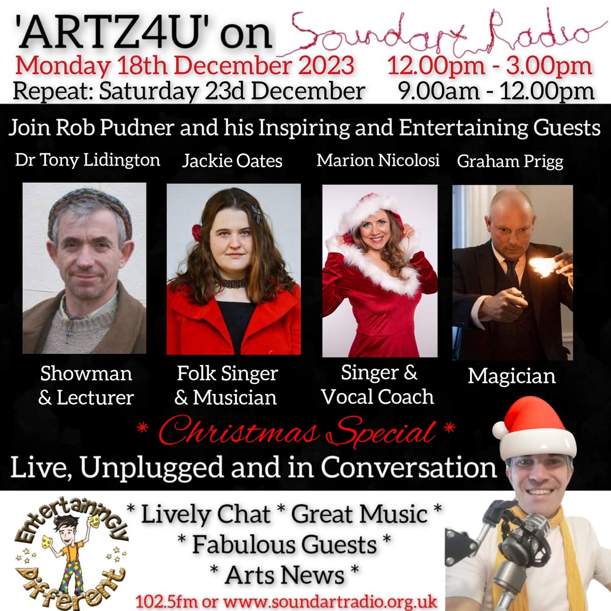 Soundart Radio (@soundartradio) on Twitter photo At Midday join Rob Pudner <a href="/EntertaininglyD/">Rob Pudner</a> for the last Artz4U show of the year. Theatre and arts news and chat from across the South West. tune in locally, Totnes and Dartington on 102.5 #FM or online soundartradio.org/listen At Midday join Rob Pudner <a href="/EntertaininglyD/">Rob Pudner</a> for the last Artz4U show of the year. Theatre and arts news and chat from across the South West. tune in locally, Totnes and Dartington on 102.5 #FM or online soundartradio.org/listen