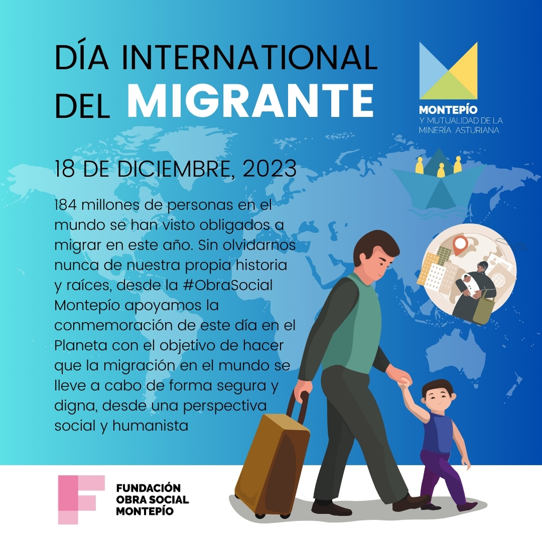 🌍 Hoy #18dic es el #DíaDelMigrante 🗣Desde Fundación #ObraSocial🌸Montepío nos sumamos con un mensaje para promover el respeto, apoyo y salvaguarda de los #derechos que merecen estas personas que cruzan fronteras en busca de un futuro o simplemente salvar sus vidas #Solidarios🙌