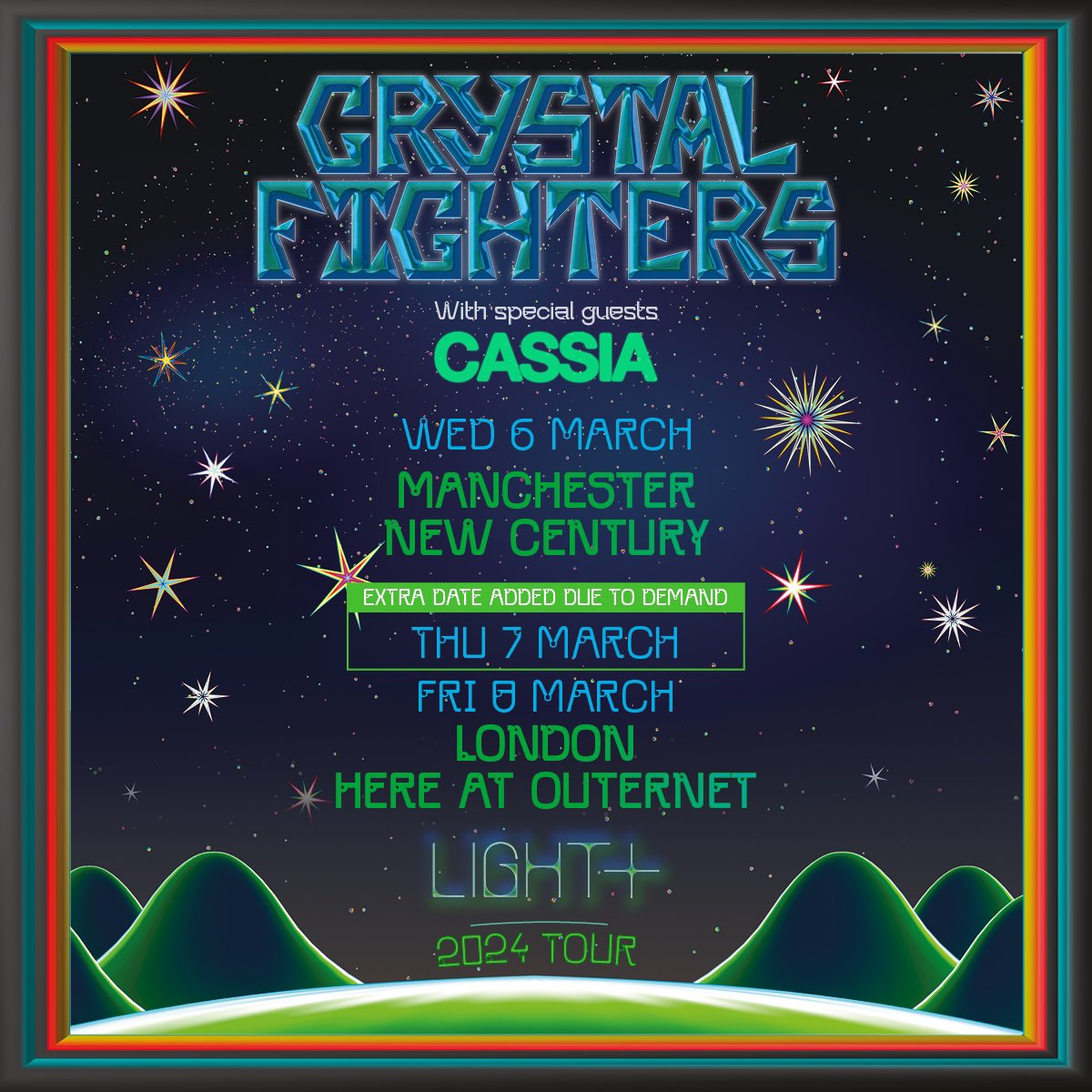Psyched to be joining our mates @crystalfighters on their Manchester & London dates! Who’s coming down?✌️
