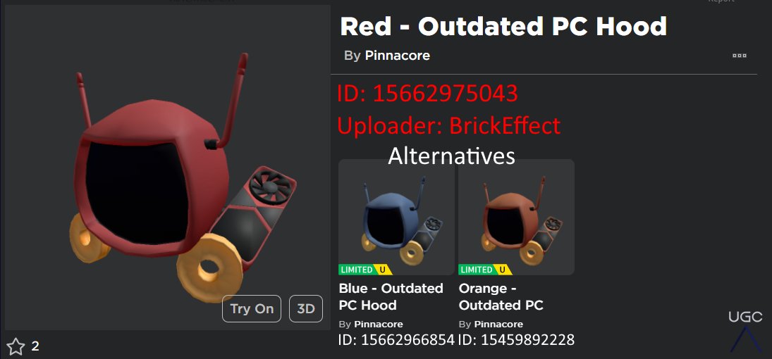 Peak” UGC on X: UGC creator onift uploaded 2 1:1 copies of the item Epic  Vampire Face. #Roblox #RobloxUGC  / X