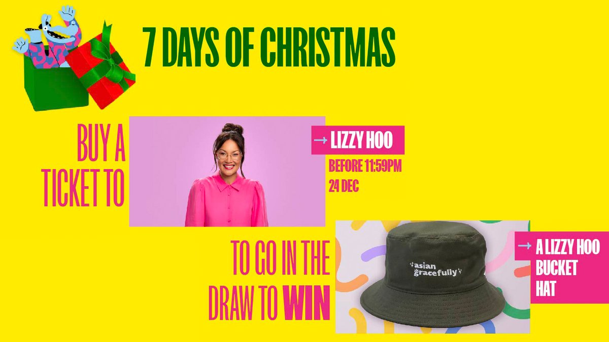 Get tix to @lizzyhoocomedy 'Hoo’s That Girl?' to go in the draw to win a Lizzy Hoo ‘Asian gracefully’ bucket hat comedyfestival.com.au/2024/shows/hoo…