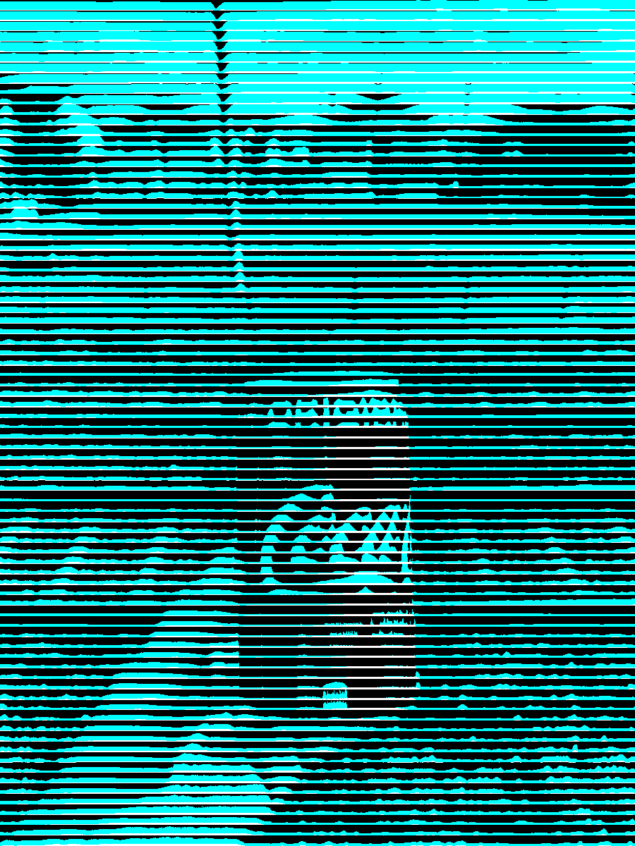 You may see a Coca-Cola can reddish, though this image consists of black, white, and cyan (no red).