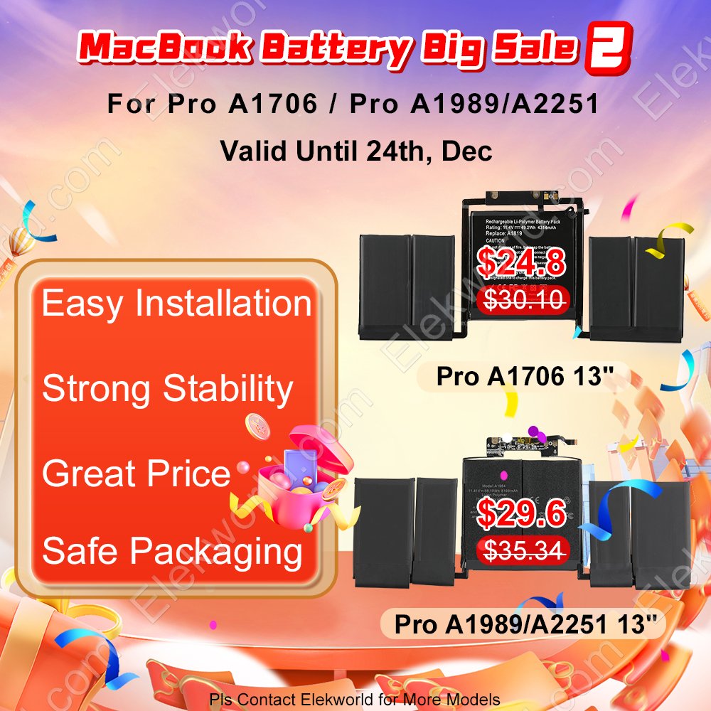ElekworldL's tweet image. 🤑Big Sale is about to end, don’t miss such a great discount!💥
High quality phone screen repair, Choose Elekworld.🤩
For any need, please contact us:
👨‍🔧WhatsApp:wa.me/8613590142302

#oneplus #oneplusscreen #oneplusoledscreen  #oneplusrepair #android #macbookbattery