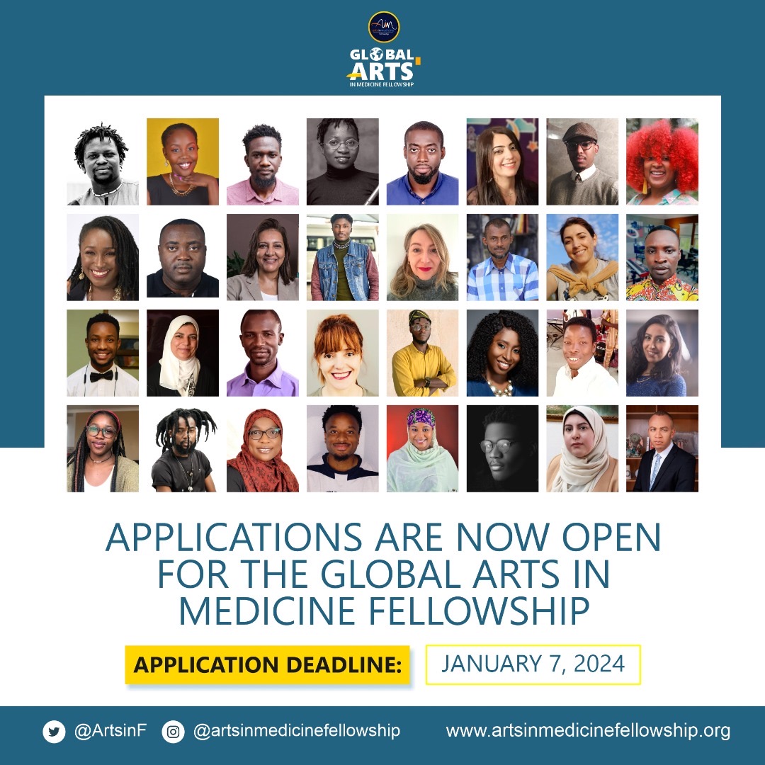 Application for the 2024 Global Arts in Medicine Fellowship, Cohort 6 is Live! Join our global community of arts in health practitioners. Click on the link below to *Apply Now* bit.ly/GAIMF2024apply… @LAHArtsHealth @NASPTweets @atlanticfellows @GBHI_Fellows @artsandmindlab