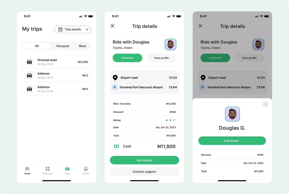 Anwuriii's tweet image. Hello, designers! 🙇🏾♀️
It’s Monday again! Day 13 of @Daviowhite’s case study challenge- My trip details.
#Casestudy #uidesign #uxdesign #designer #uiuxdesign