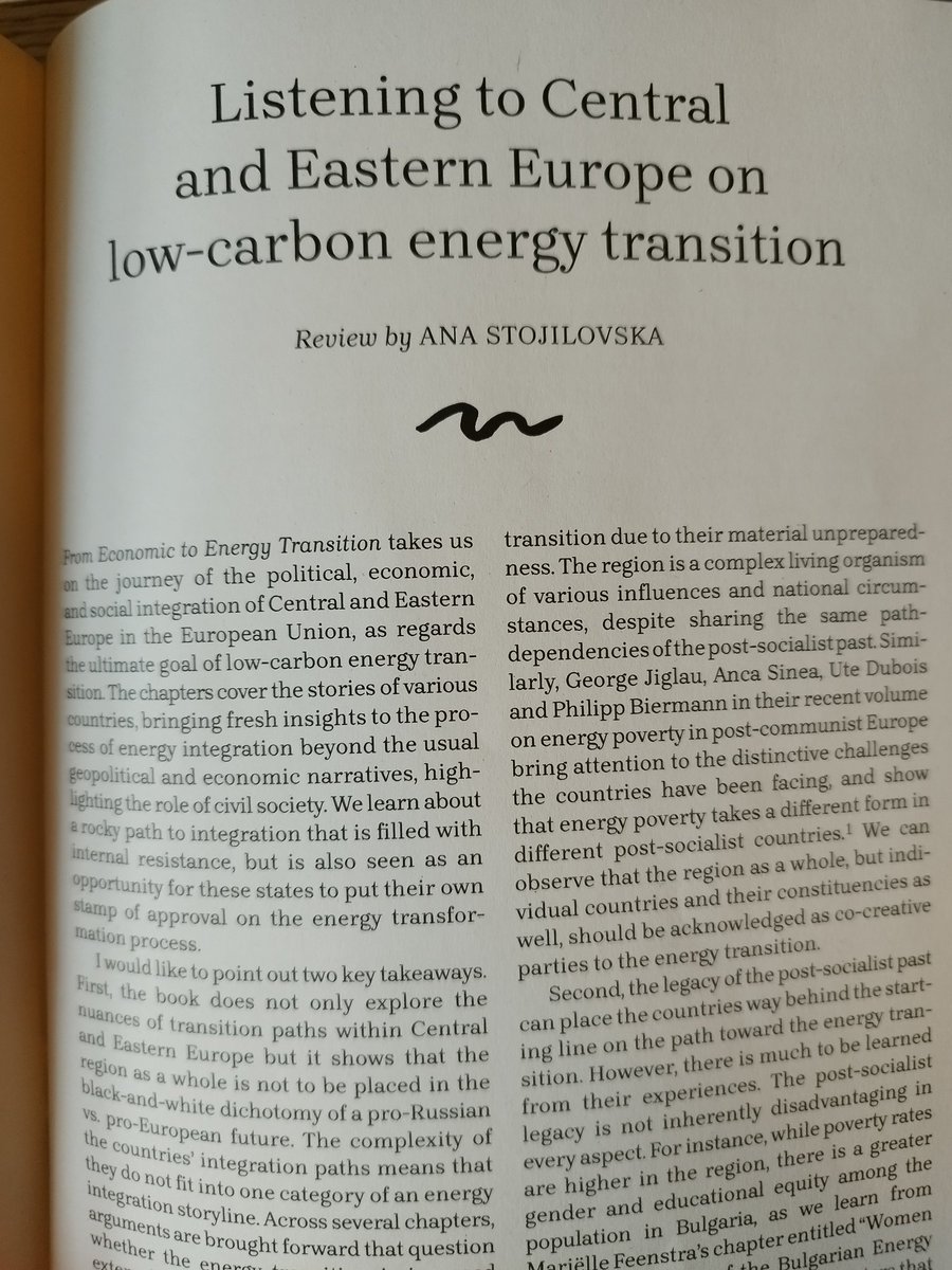 Ana Stojilovska (@stojilovska) on Twitter photo Thank you <a href="/CEUReviewBooks/">CEU Review of Books</a> and @TalaberAndrea for sharing a copy of the book review I wrote about the #energytransition in Eastern Europe Thank you <a href="/CEUReviewBooks/">CEU Review of Books</a> and @TalaberAndrea for sharing a copy of the book review I wrote about the #energytransition in Eastern Europe