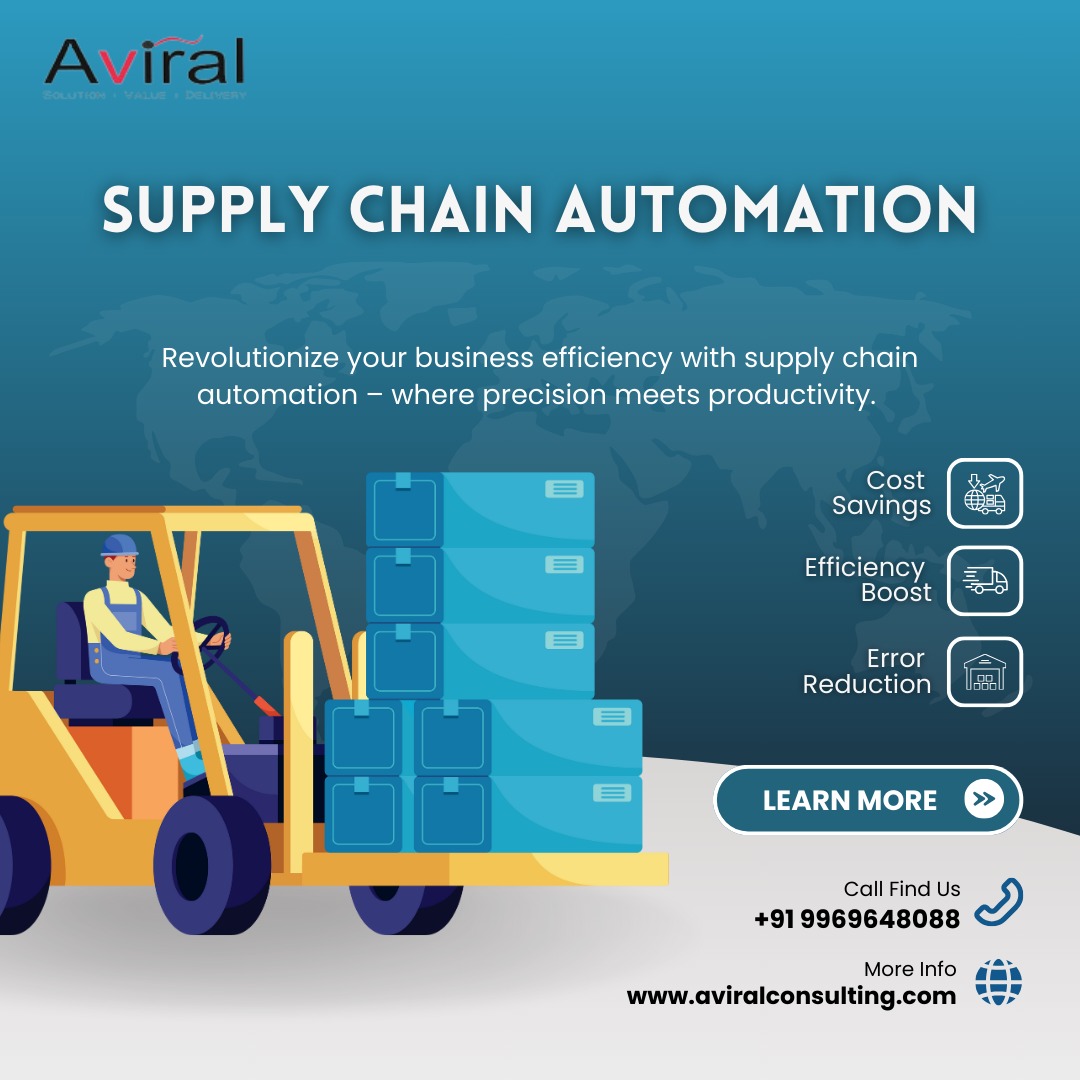 Elevate your business efficiency with Aviral Consulting's supply chain automation. Streamline processes, reduce costs, and accelerate growth. 🚀📦
#supplychain #automation #LogisticsMasters #AviralConsulting #SalesPlanning #aviralconsulting #aviral #consulting