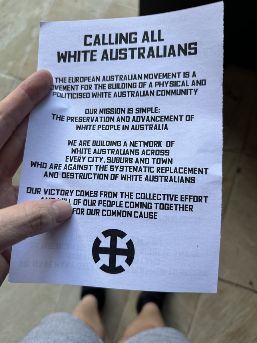 Receiving racist white supremacy leaflet in my letterbox wasn’t on my 2023 checklist.