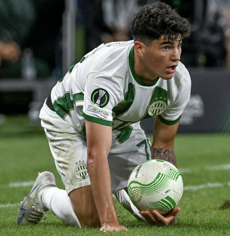 Krisztian Lisztes of Ferencvarosi TC celebrates after scoring a