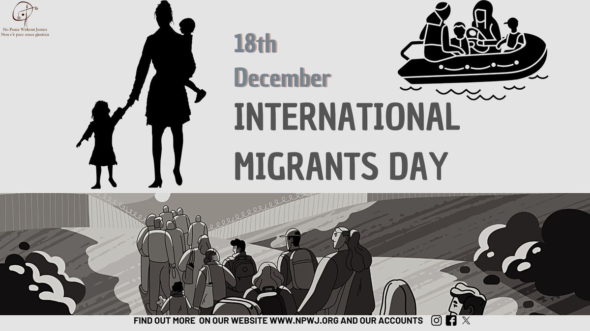 Today we celebrate the International Migrants Day. If you want to find out more follow our accounts and check out our website npwj.org #InternationalMigrantsDay #HumanRights #MigrantsRights #GlobalSolidarity #StandWithMigrants #NoOneIsIllegal