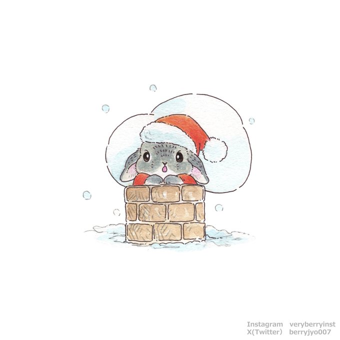 「fur-trimmed headwear santa hat」 illustration images(Latest)｜4pages