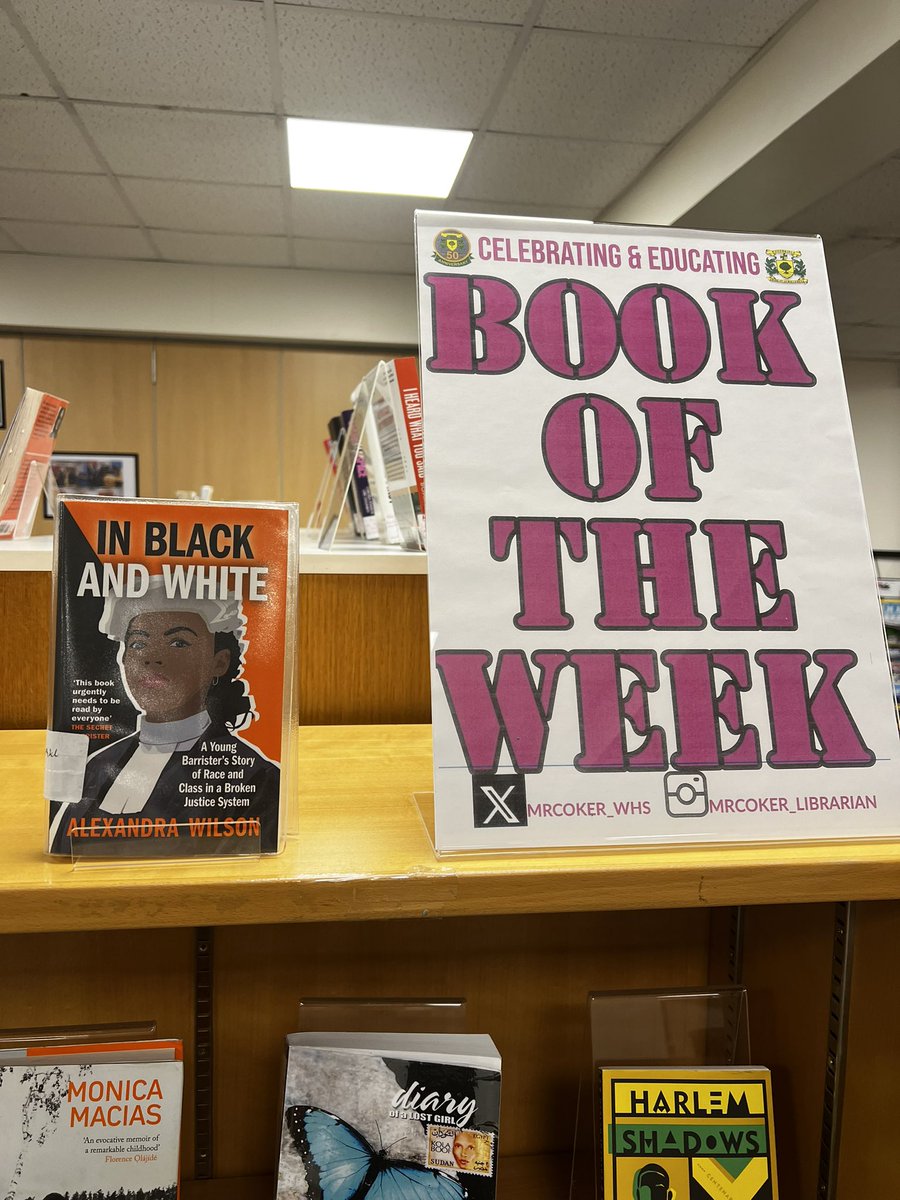 Our Book of the Week: Comes from our own former student Alexandra Wilson, In Black and White: A Young Barrister’s Story of Race and Class in a Broken Justice System. Alexandra shows us how it feels to defend someone who hates the Colour of Your Skin…#readingforpleasure