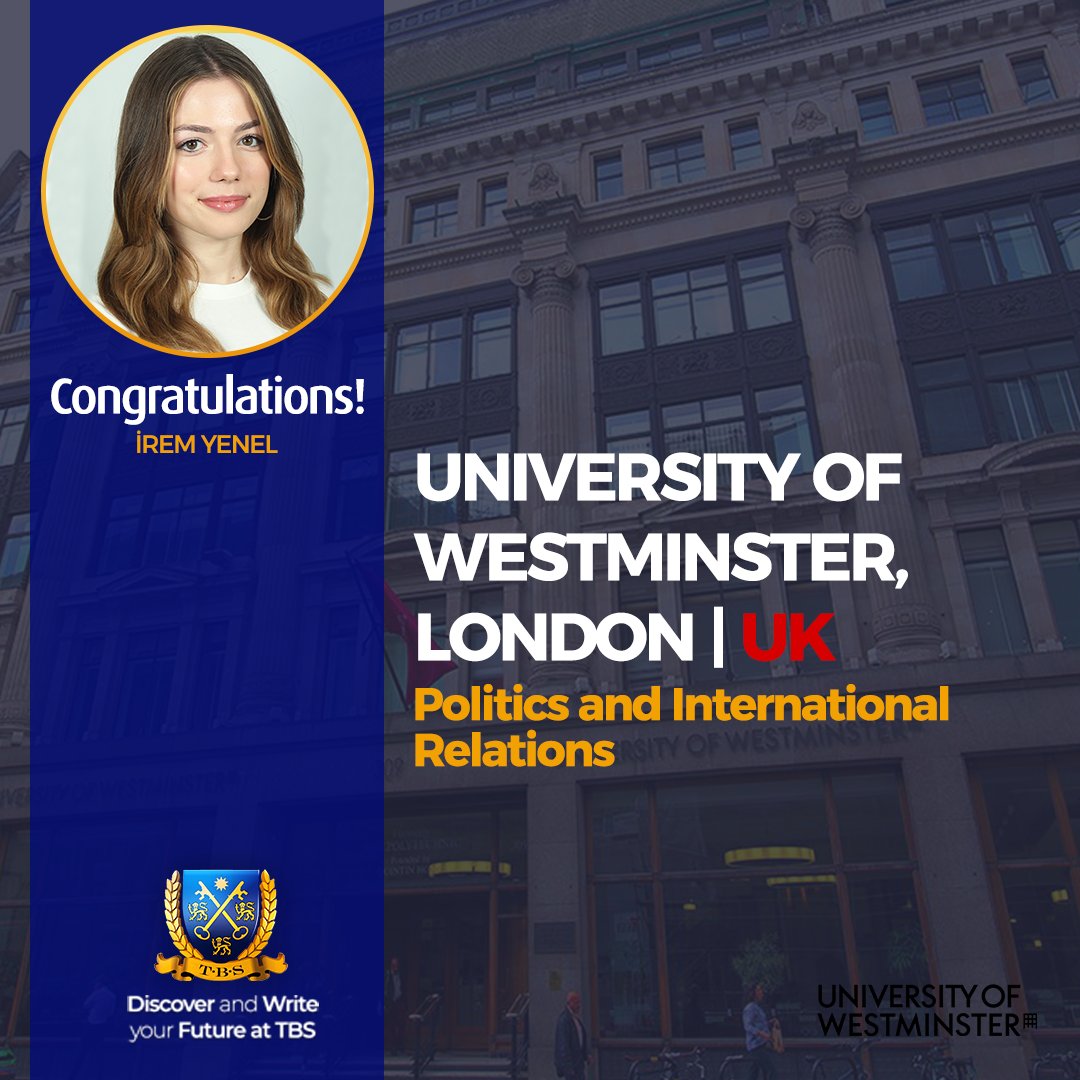 Congratulations İrem!👏
#durhamuniversity
#universityofbristol
#universityofreading
#universityofwestminster