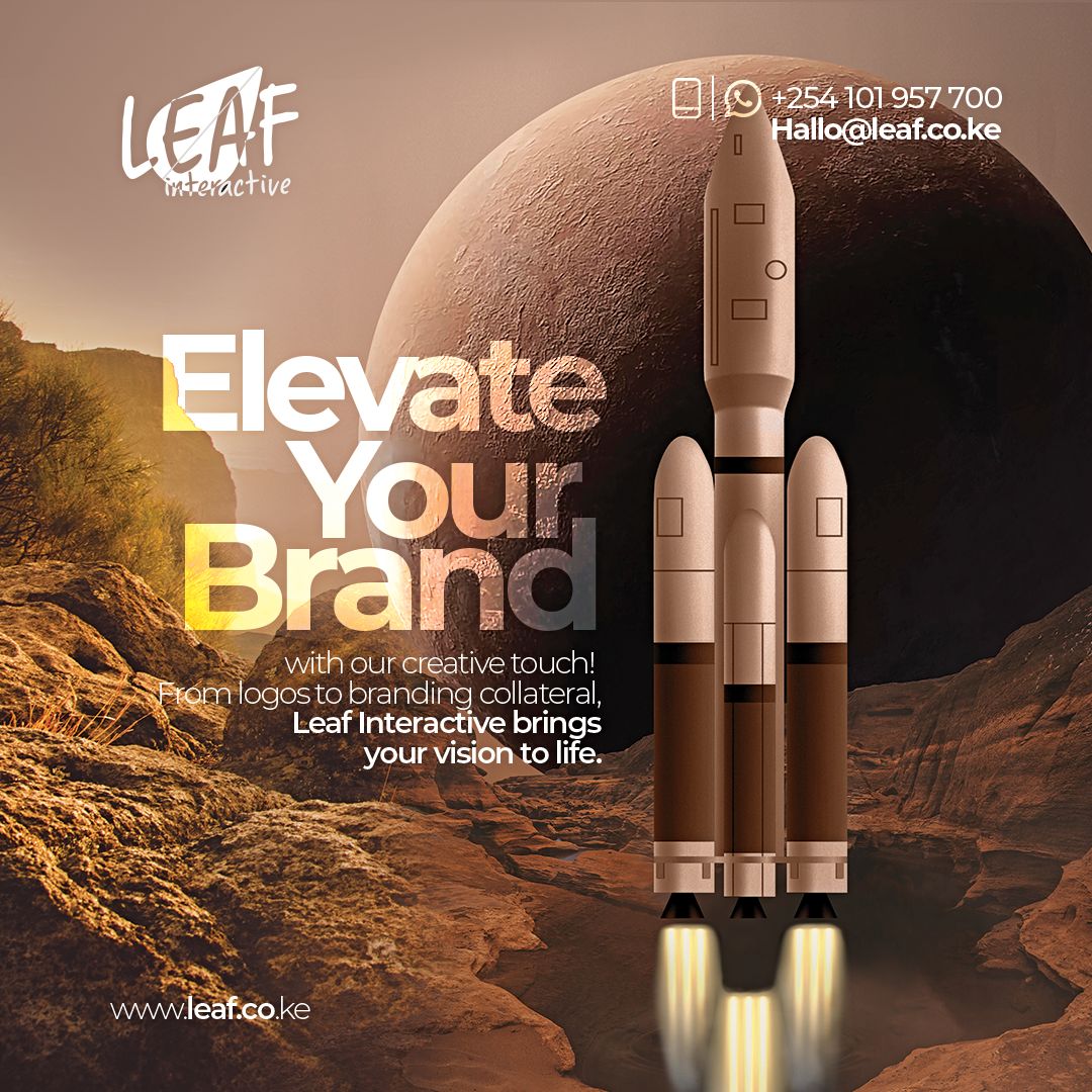 Start your week with a burst of creativity. Leaf Interactive is here to transform your ideas into captivating designs. 

Whatsapp 📲 0101957700
Call 📲 0101957700
Email 📩Hallo@leaf.co.ke 

#LeafInteractive #NewWeekNewDesigns #CreativeBlossom