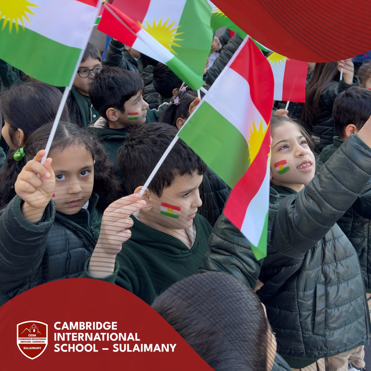 Yesterday, our emerging leaders added a touch of brilliance to their day with the captivating colors of the Kurdistan flag. 🌟🚩
#CambridgeSchools #CambridgeLearners