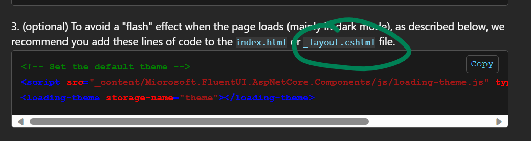 augvcor's tweet image. Also while index.html exists for #BlazorWASM , I don't think _layout.cshtml exists in #BlazorApp #dotnet8
fluentui-blazor.net/DesignTheme