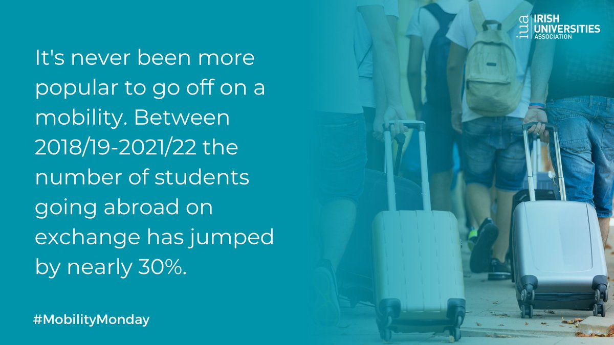 When we say mobility we're referring to when students go abroad for a period to study/train and now it's never been more popular to go on a mobility🌍🎓
#MobilityMonday