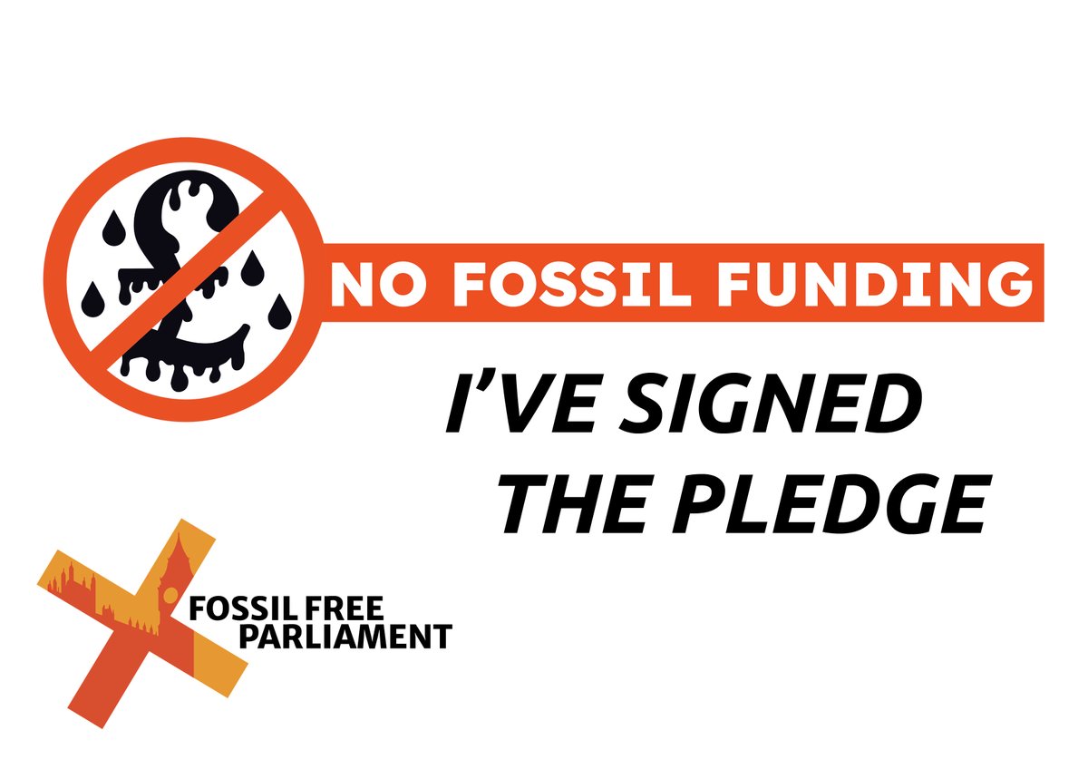 #Democracy - it would be a good idea. Which demands getting #BigOil (and #BigFood) money out of politics.

Not hard for me as @TheGreenParty peer to sign No Fossil Fund Pledge. We need a #FossilFreeParliament.

Has your MP? @MP_FossilFree