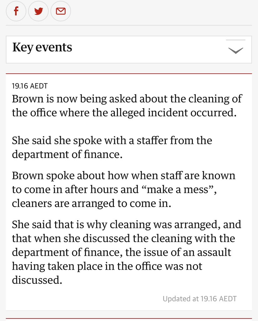 They’re all just taking the fucking piss now, aren’t they? How many workplaces have you been part of where cleaners are routinely on call just because a couple of people were in the office after hours? SERIOUSLY, FIONA?