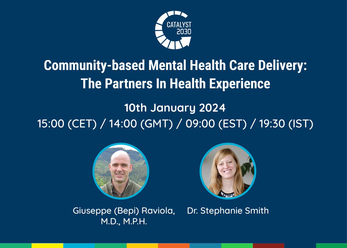 Join the @Catalyst_2030 Mental Health Collaboration webinar: 'Community-based #mentalhealth care delivery: The partners in health experience' 🌍 🔉 Discover new insights on transforming mental health care in resource-limited settings. 👇 ashoka.org/en-us/event/co…