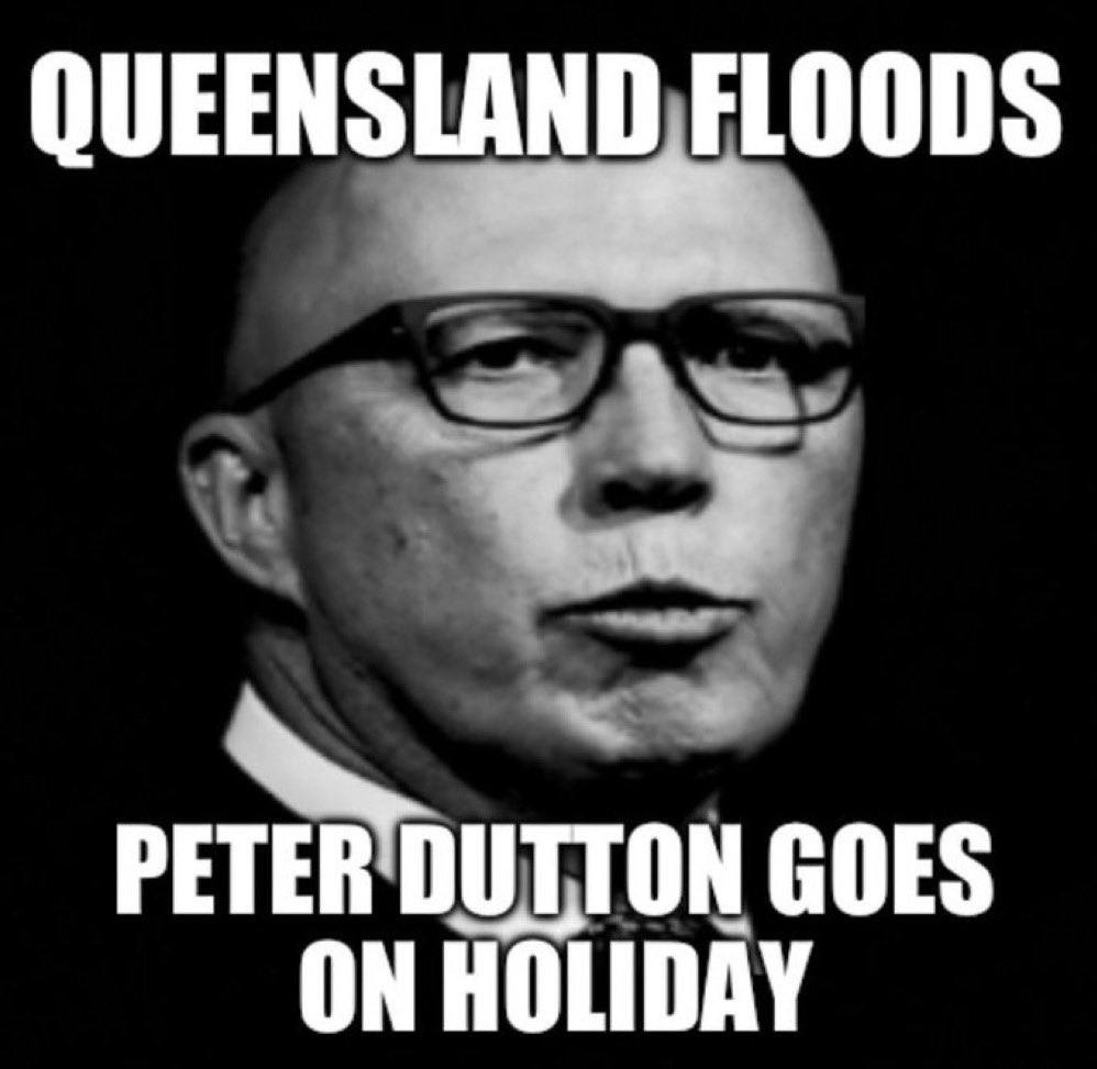 Is Dutton doing a Morrison?🥔✈️ 
#Cairns #QLDFloods #cairnsflooding #LNPCorruptionParty #LNPCrimeFamily #LNPToxicNastyParty #LNPNeverAgain
