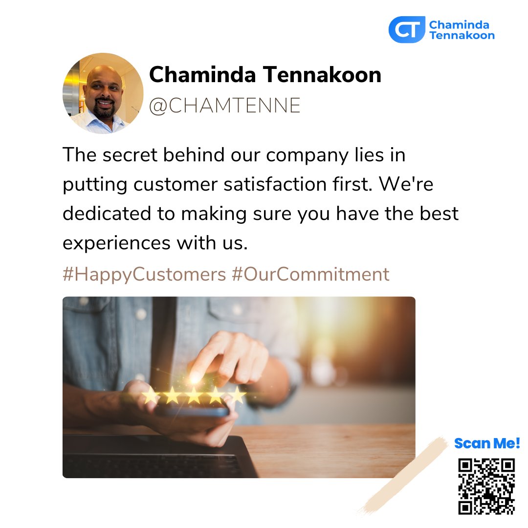 CHAMTENNE's tweet image. What makes our company stand out is simple—we put your satisfaction first.

We&apos;re here to make sure every experience with us is the best it can be. Your happiness is what drives us. ❤️🛍️

#CustomerFirst #OurCommitment