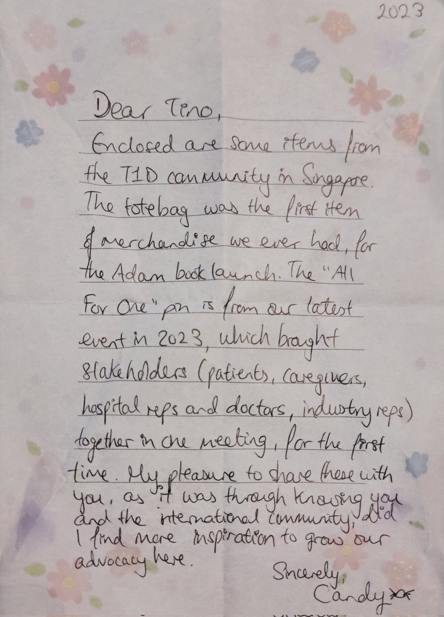 🌟 Heartfelt thanks to the amazing  Candy! Her generosity reached across borders, sending glucometers from Singapore to empower our community. 🌍💙 The thoughtful tote bag & special pin with the pledge for 'delivering tomorrow's medicine' mean the world #Gratitude #GBDoc  #NIDoc