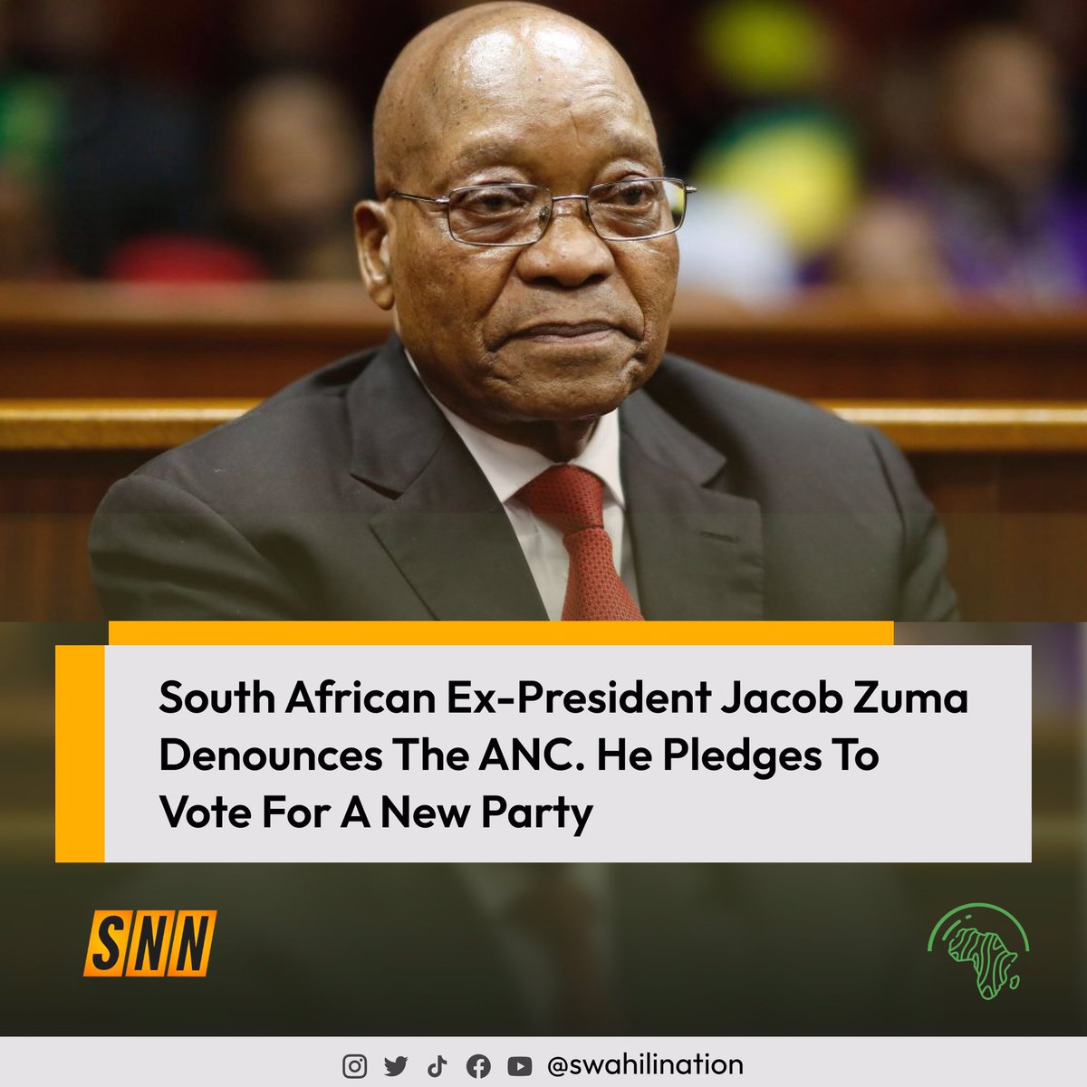 South African ex-President Jacob Zuma has denounced the ANC and pledged to  vote for a new party