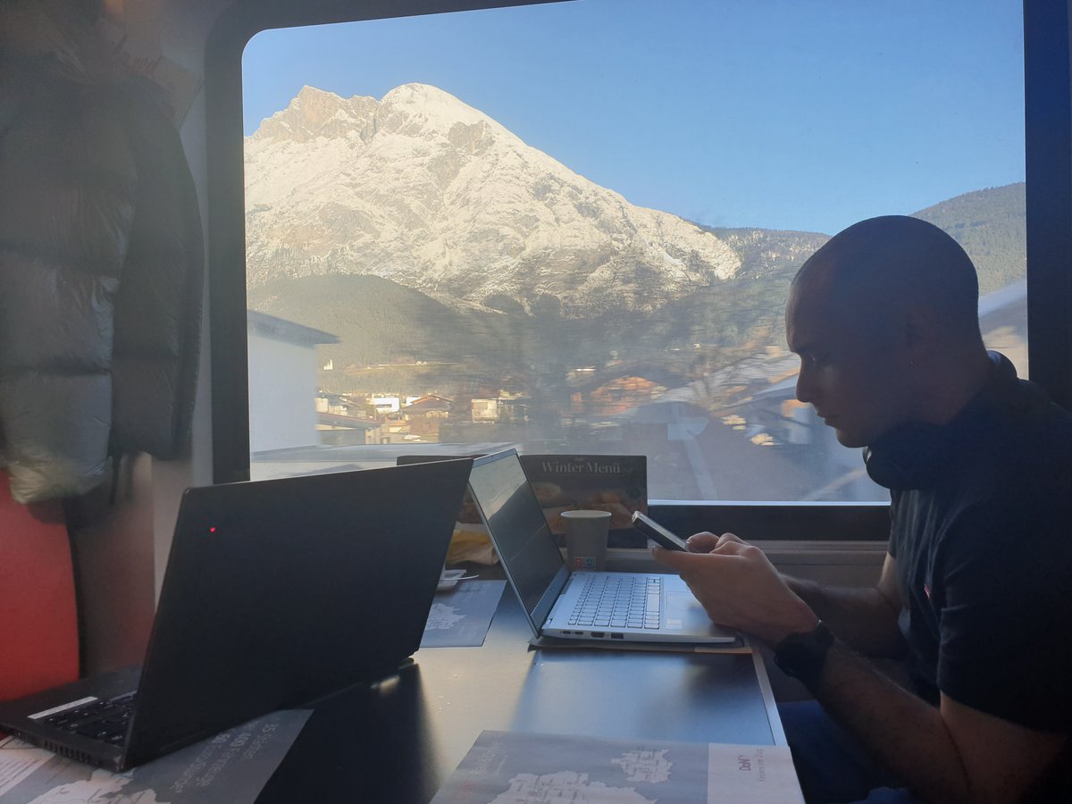 Today, we have most beautiful office space on earth. Travelling to @esaclimate  #soilmoisture meeting at @CesbioLab in Toulouse by rail @oebb @CLIMERS_GEO