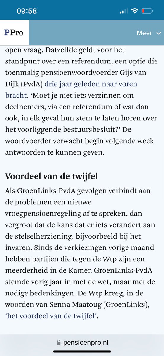 Laat je niks wijs maken: PvdA had al deal met FNV in 2020:
Wij steunen Pensioenakkoord.
Dus ongeacht wat er in de wet komt te staan!
John Kerstens- toen PvdA Kamerlid- heeft dat zelf verklaard in eigen Nieuwsbrief als voorzitter van Koepel Gepensioneerden, begin 2022
⁦@NOS⁩