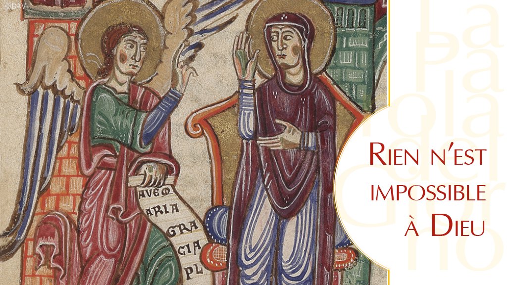 🪶 Évangile du jour l Dimanche 24 décembre (Lc 1, 26-38) « Sois sans crainte, Marie, car tu as trouvé grâce auprès de Dieu. Voici que tu vas concevoir et enfanter un fils ; tu lui donneras le nom de Jésus. » → bitly.ws/36pBf