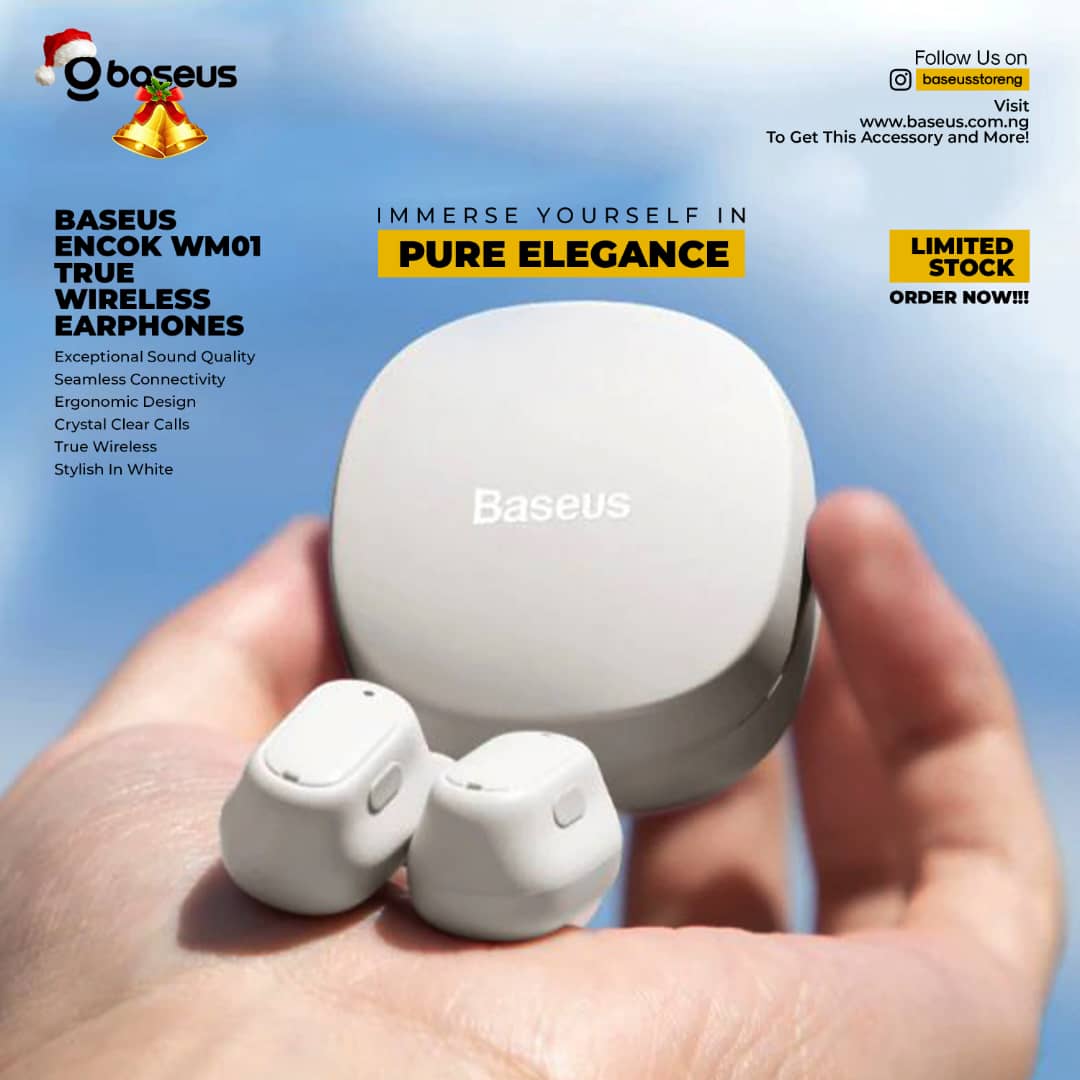 BaseusN80117's tweet photo. 🎧 Experience sound quality and elegance with Baseus Encok WM01 True Wireless Earphones. Order now at https://t.co/hzQovUapxX or call 08108524863. Follow @baseusestoreng for more amazing accessories. #baseusnigeria #elegantsound #encokwm01 🎧 https://t.co/wu8MXGR9Ul