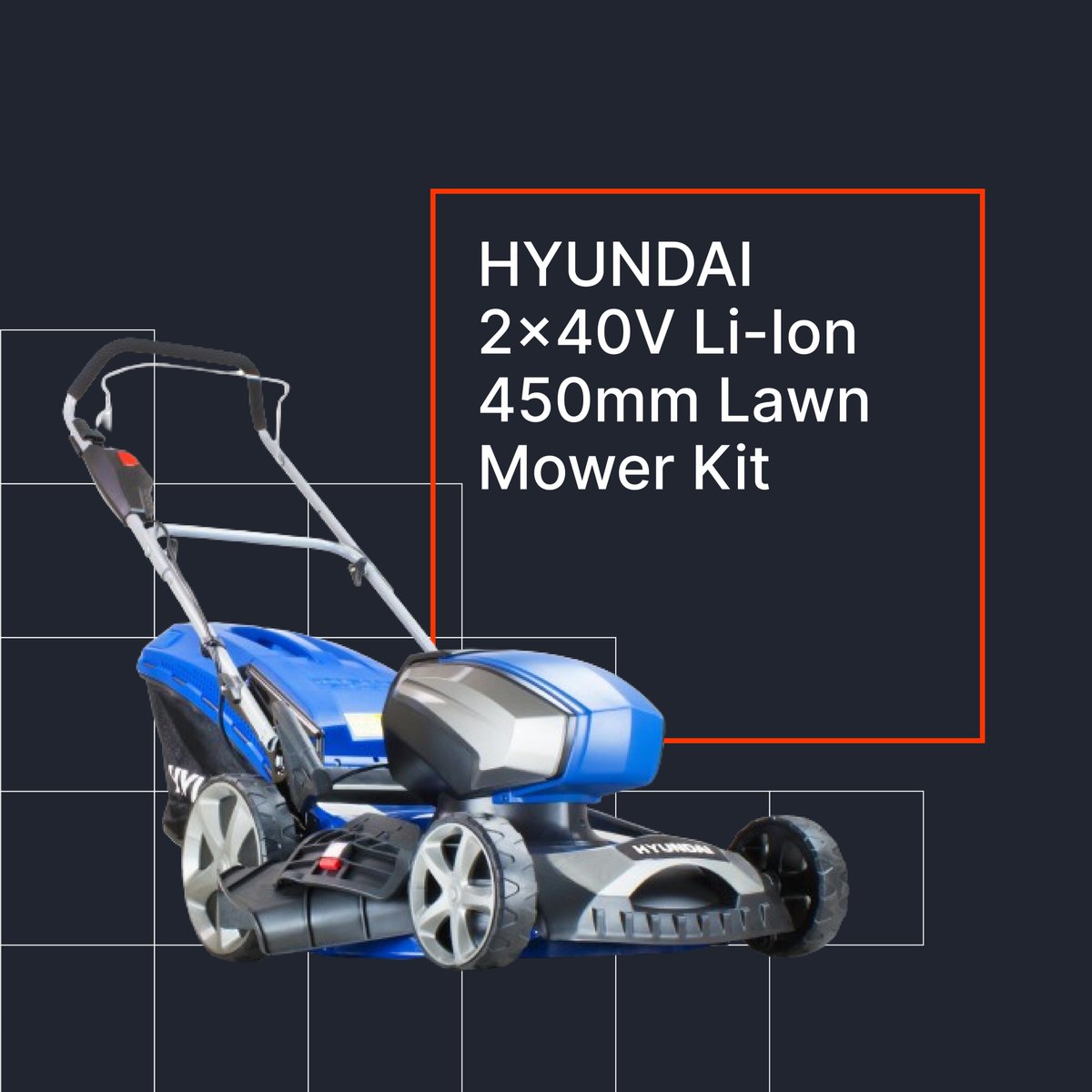 Keep your garden and outdoor spaces tidy with our expanded range of Hyundai power tools! Your lawn care routine just got easier with the Hyundai 2x40V Li-Ion 450mm Lawn Mower Kit, boasting powerful performance and extended battery life.
