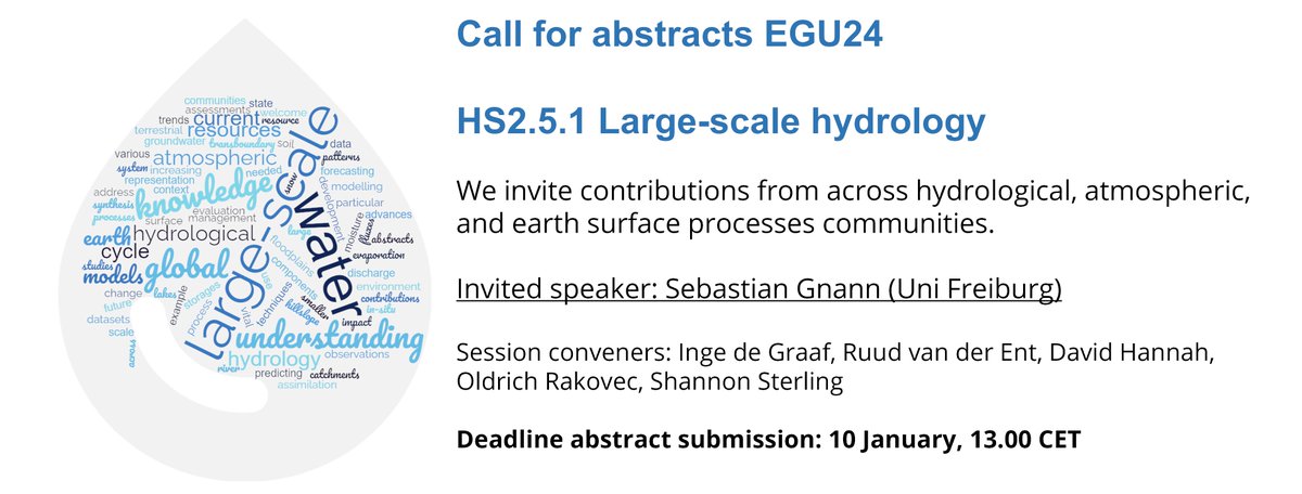 Dr. Inge de Graaf (@inge_degraaf) on Twitter photo Working on the topic of large-scale hydrology? And going to #EGU24? Why not submit your abstract to our session <a href="/EGU_HS/">EGU Hydrology</a> 2.5.1 Large-scale hydrology. meetingorganizer.copernicus.org/EGU24/session/…. @ORakovec <a href="/freshwaterflows/">freshwaterflows</a> Working on the topic of large-scale hydrology? And going to #EGU24? Why not submit your abstract to our session <a href="/EGU_HS/">EGU Hydrology</a> 2.5.1 Large-scale hydrology. meetingorganizer.copernicus.org/EGU24/session/…. @ORakovec <a href="/freshwaterflows/">freshwaterflows</a>