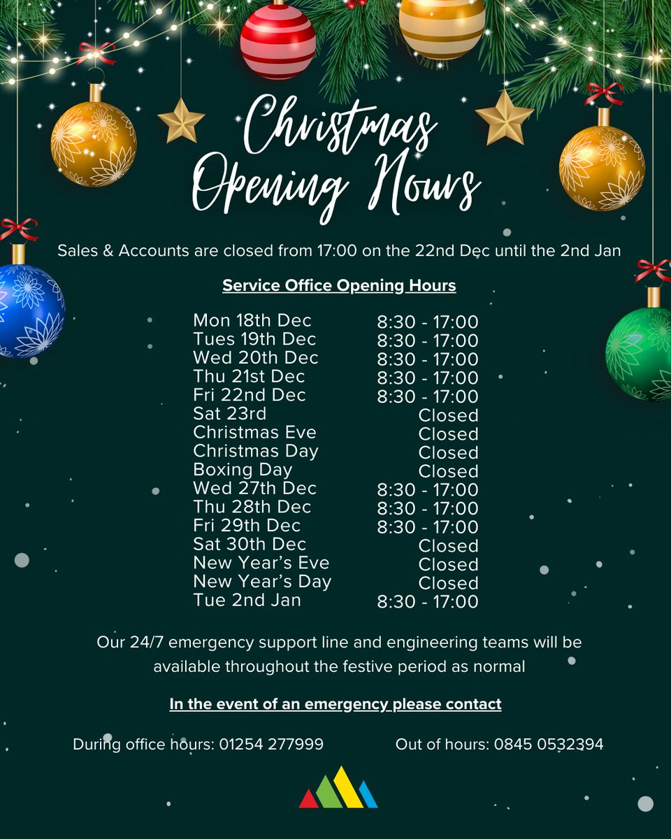 Season's Greetings from everyone at Acme! This is just a quick reminder that Acme will be operating with special hours this Christmas. We wish everyone a merry and bright holiday season!🌟 #christmashours #festiveseason #openinghours #merrychristmas