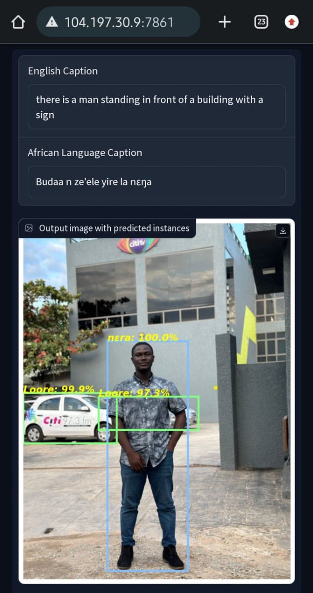 pazunre's tweet photo. Experimenting with adding image capabilities to @GhanaNLP @algorineinc Khaya app to make it fully multimodal. Imagine learning African languages simply by taking pictures of your environment. Here are some Twi and Gurene examples (many thanks @danyorigya for the Gurene example🙏🏾 https://t.co/Kmnbi1REZQ