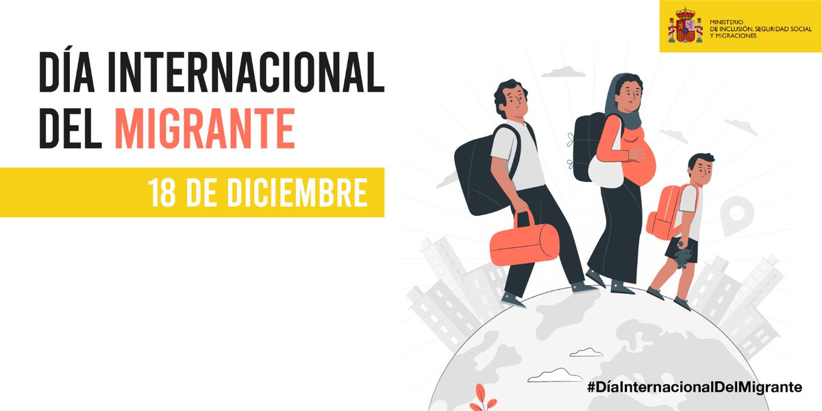 El #DíaInternacionaldelMigrante celebramos la contribución de las millones de personas migrantes en todo el mundo.

Un ejemplo de coraje y una fuente de riqueza social y económica para sus países de origen y de destino. Aquí van unos datos centrados en España 🧵