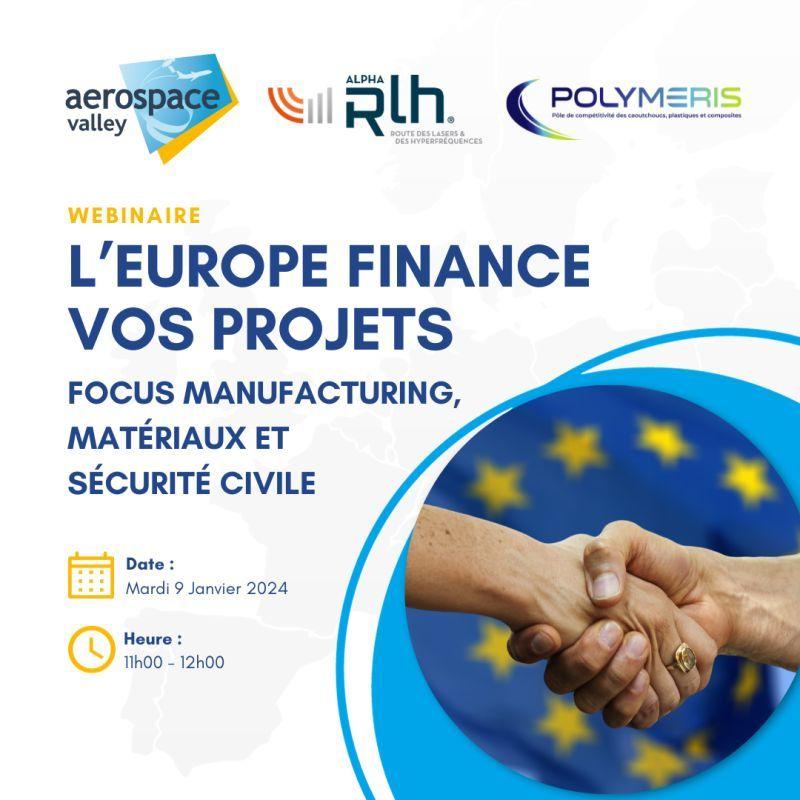 [#WEBINAIRE] Découvrez comment financer vos projets le 9 janvier 2024 lors du webinaire 'L’Europe finance vos projets - focus manufacturing, matériaux et sécurité civile' ⏰ 11h-12h 🌐Inscrivez-vous : bityl.co/N2xS #Innovation #Europe #Maniufacturing #Techno