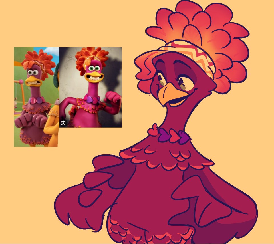 Her design is so good ily Frizzle

#ChickenRunDawnOfTheNugget #ChickenRun