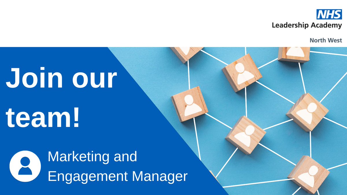 📢 We are recruiting for a Marketing and Engagement Manager! 

An exciting opportunity to create engaging, creative communications to make a difference to NHS leadership development. 

🗓️ Closing 5th January 2024 

Apply: jobs.nhs.uk/candidate/joba…

#NHSJobs #CommsJobs