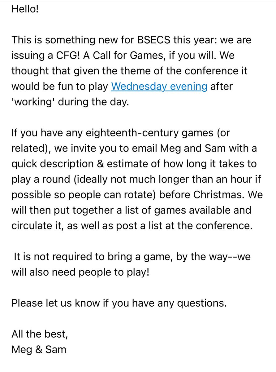 In case you missed it, we’ve put out a CFG (Call for Games) for the upcoming conference! Details about contact should be in your email inbox, so get in touch if you’re interested. Looking forward to an evening of play after a day of work this January 🃏🎲♟️#BSECS2024