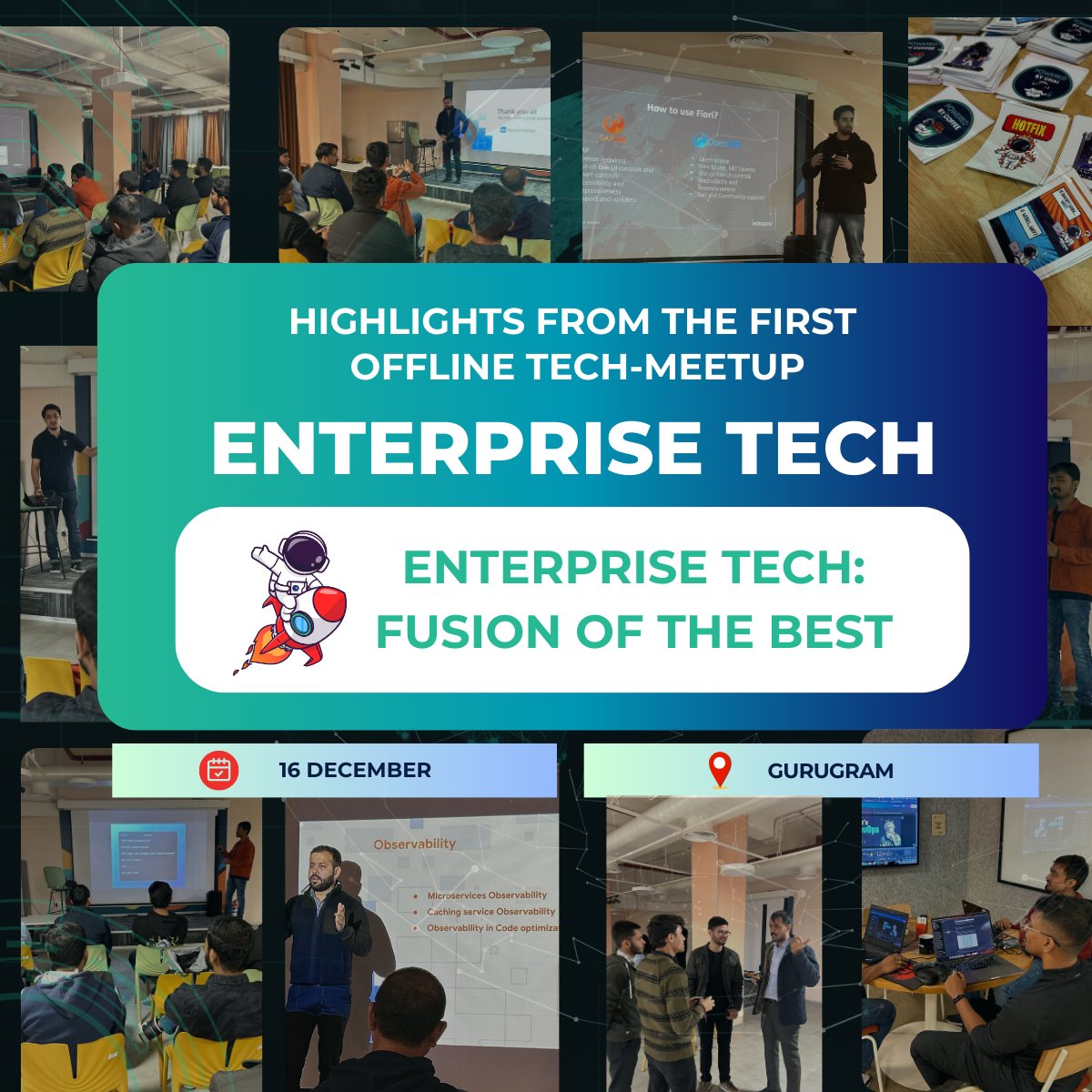 integrtr's tweet image. This weekend marked the first offline edition of &quot;Enterprise Tech Meetup&quot; with an enthusiastic group of leaners and doers. 

Here are some highlights from the event 📸

#SAP #sapdeveloper #JavaScript #EnterpriseTech #Fiori #UI5 #INTEGRTRAcademy @OpenUI5