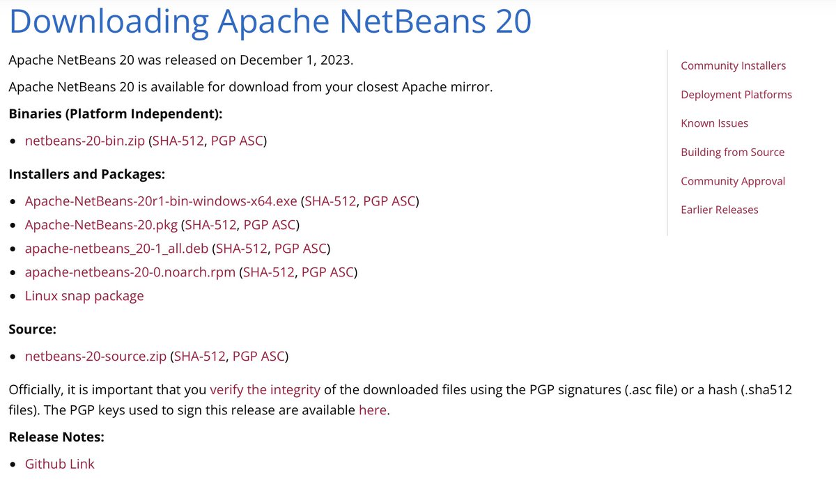 Apache NetBeans (@netbeans) on Twitter photo Did you know? <a href="/TheASF/">Apache - The ASF</a> @NetBeans 20 has been released, with 26 contributors. Check out all the details here: netbeans.apache.org/front/main/dow… Did you know? <a href="/TheASF/">Apache - The ASF</a> @NetBeans 20 has been released, with 26 contributors. Check out all the details here: netbeans.apache.org/front/main/dow…