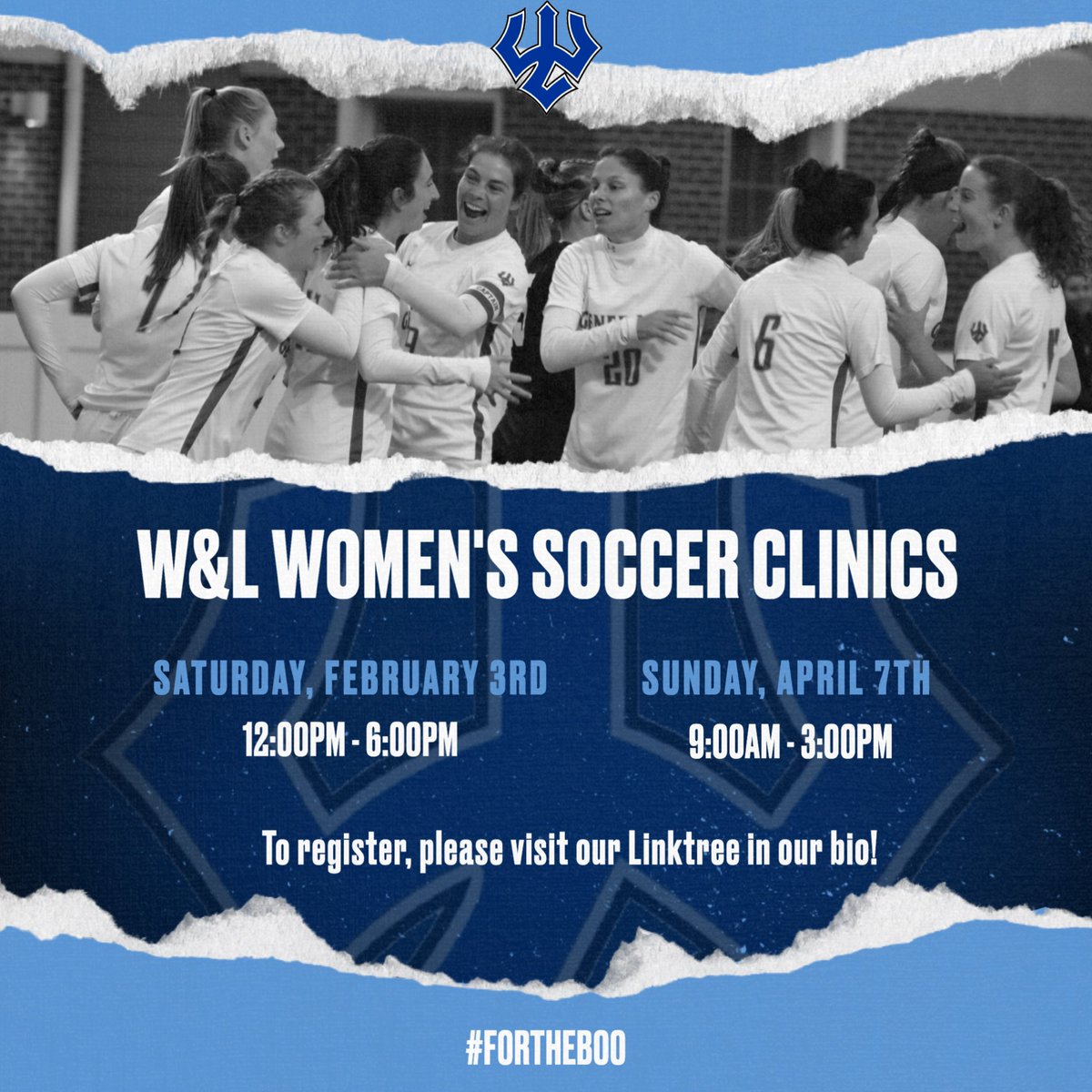 We are excited to announce our ID Clinics dates for this winter and spring! Our clinics are a great way to learn about W&L and our soccer program! To register go to our bio and click on our Linktree. #fortheboo