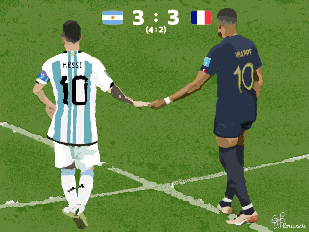 gpadilhabruschi's tweet image. 18/12/22 - 1 year ago
MESSI 🇦🇷 X 🇫🇷 MBAPPE 
Perhaps the greatest ending in history ?
The day the world stopped to watch an ending, but followed a battle....
#wordcup #wordcup2022